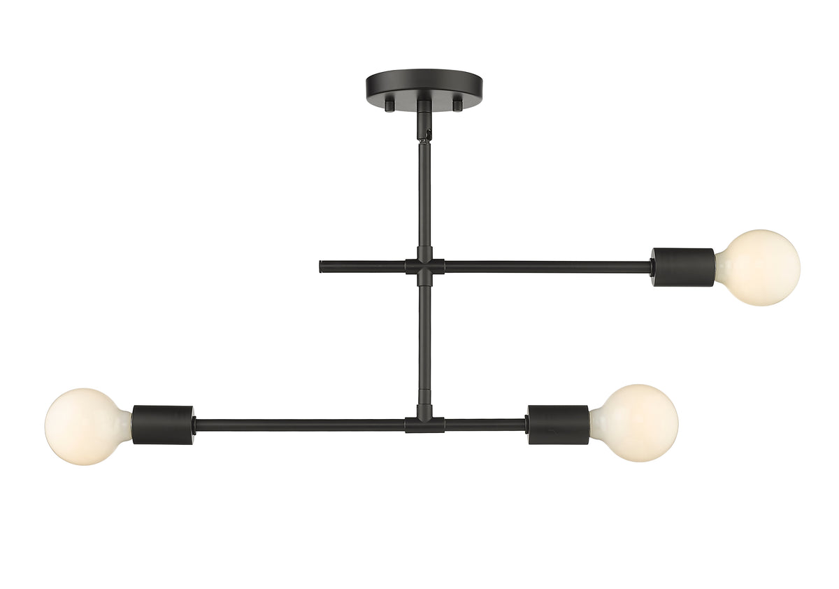 Modernist 3 Light Semi Flush Mount