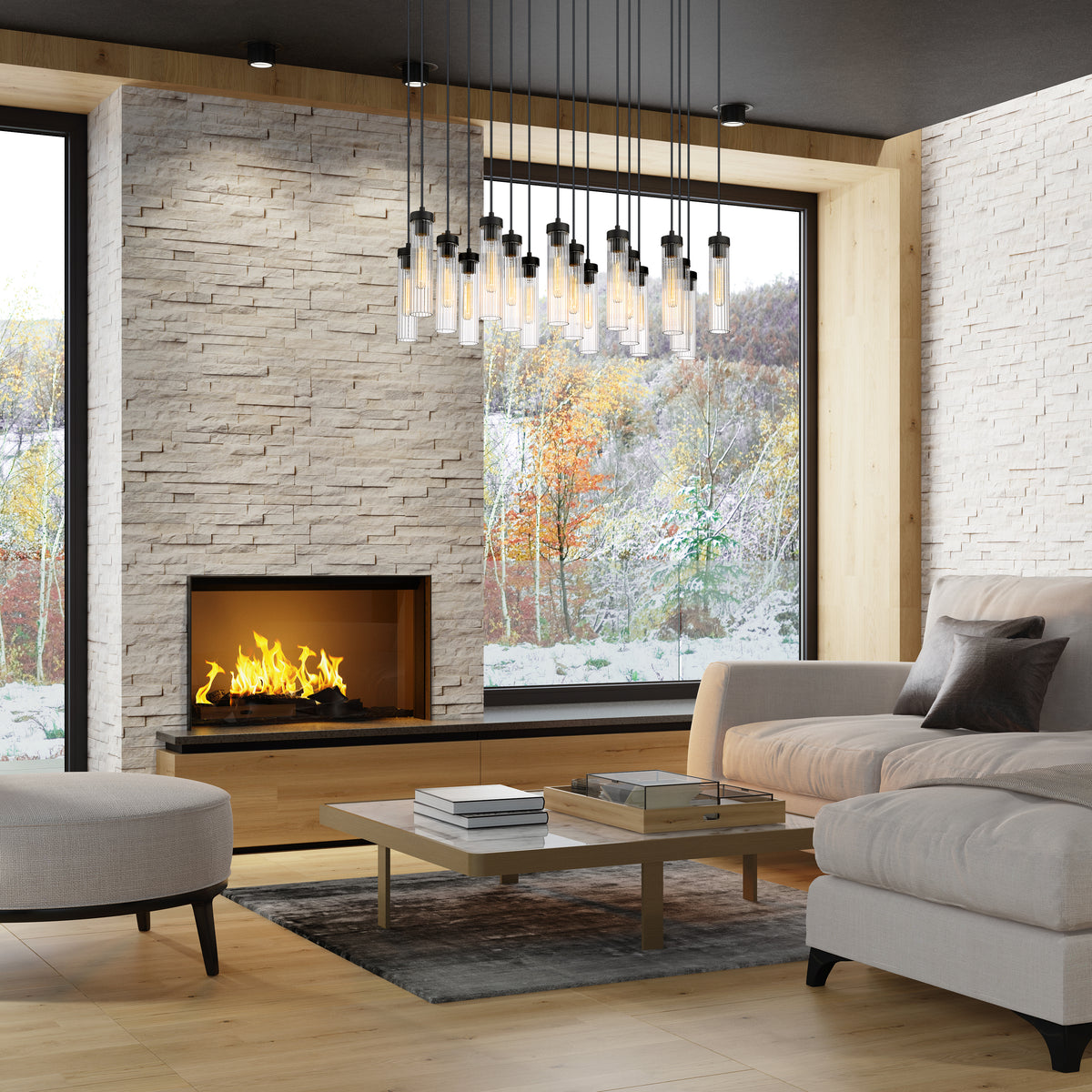 Beau 17 Light Linear Chandelier