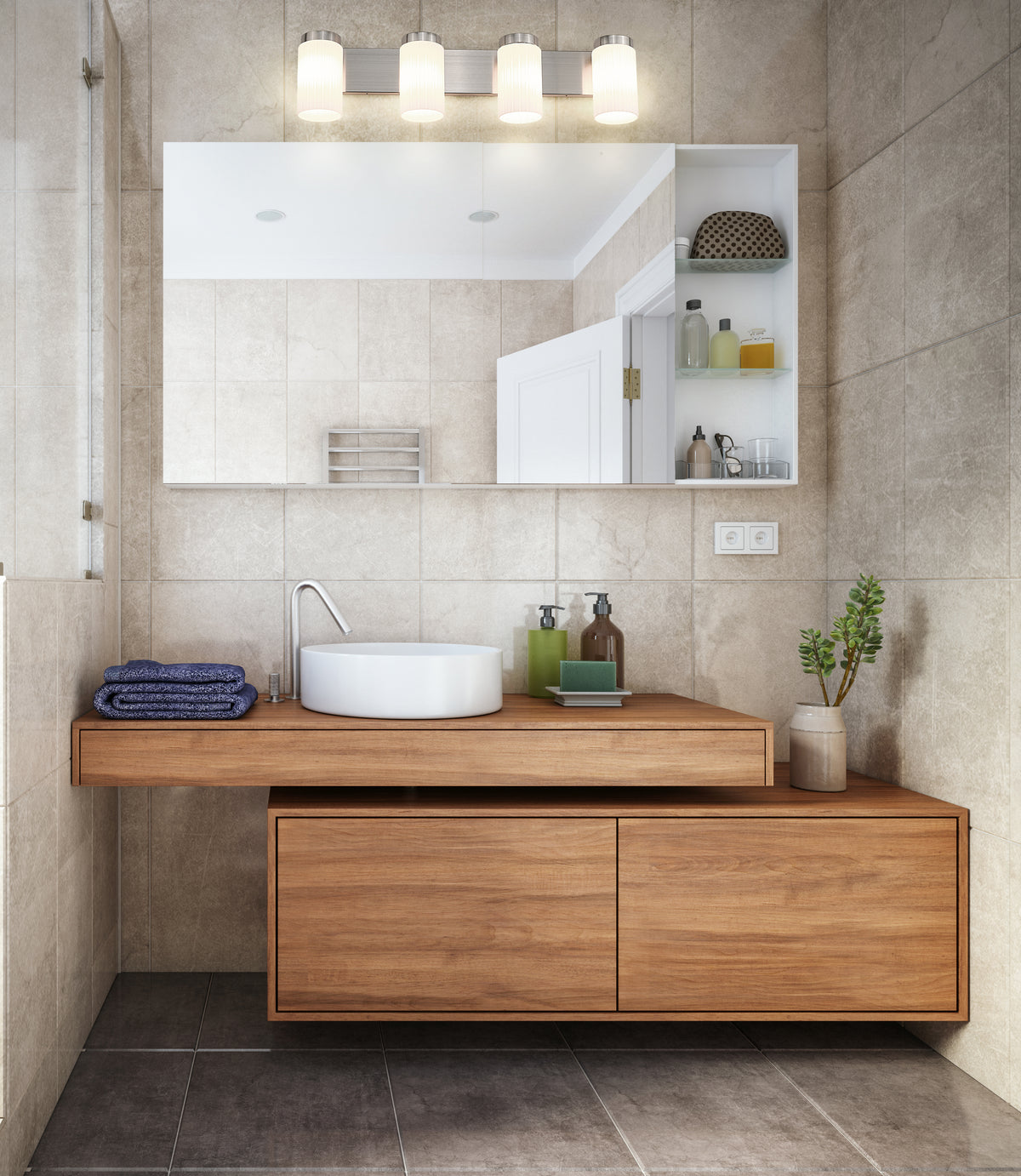 Burk 4 Light Vanity