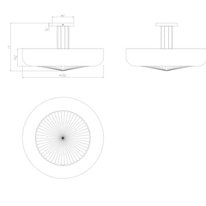Macey 22" Integrated LED Semi-Flush Mount