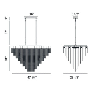 Bloomfield 22-Light 47" Integrated LED Chandelier