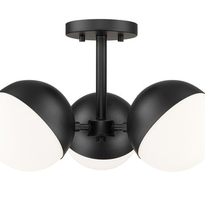 Realm Sphere 3 Light Semi Flush Mount