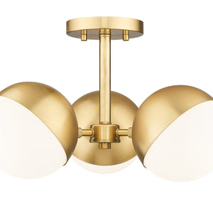 Realm Sphere 3 Light Semi Flush Mount