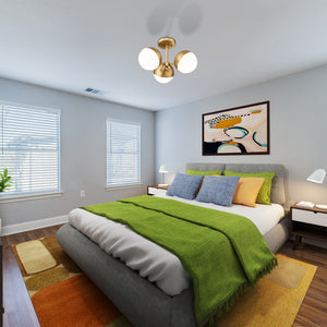 Realm Sphere 3 Light Semi Flush Mount