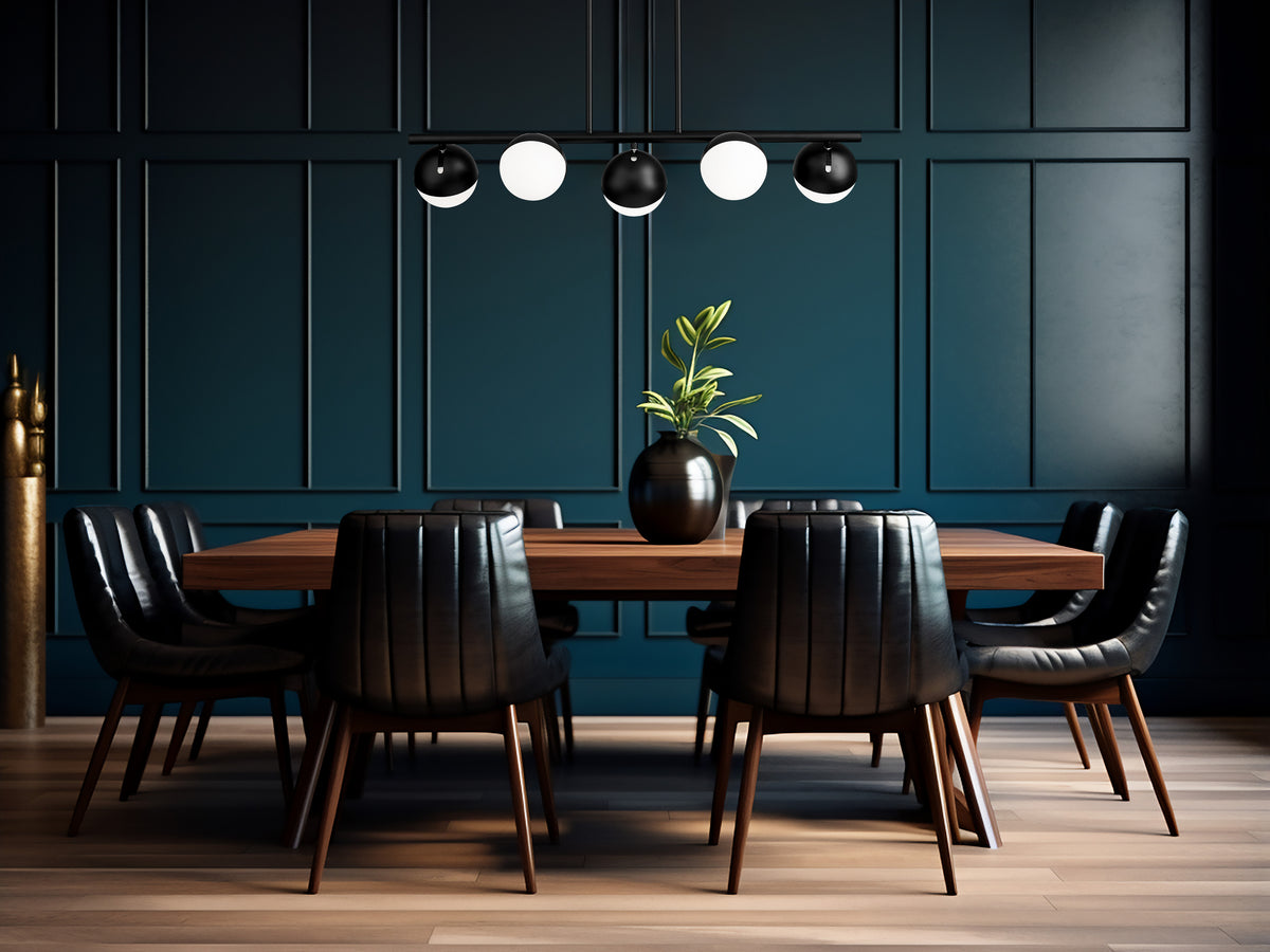 Realm Sphere 5 Light Linear Chandelier