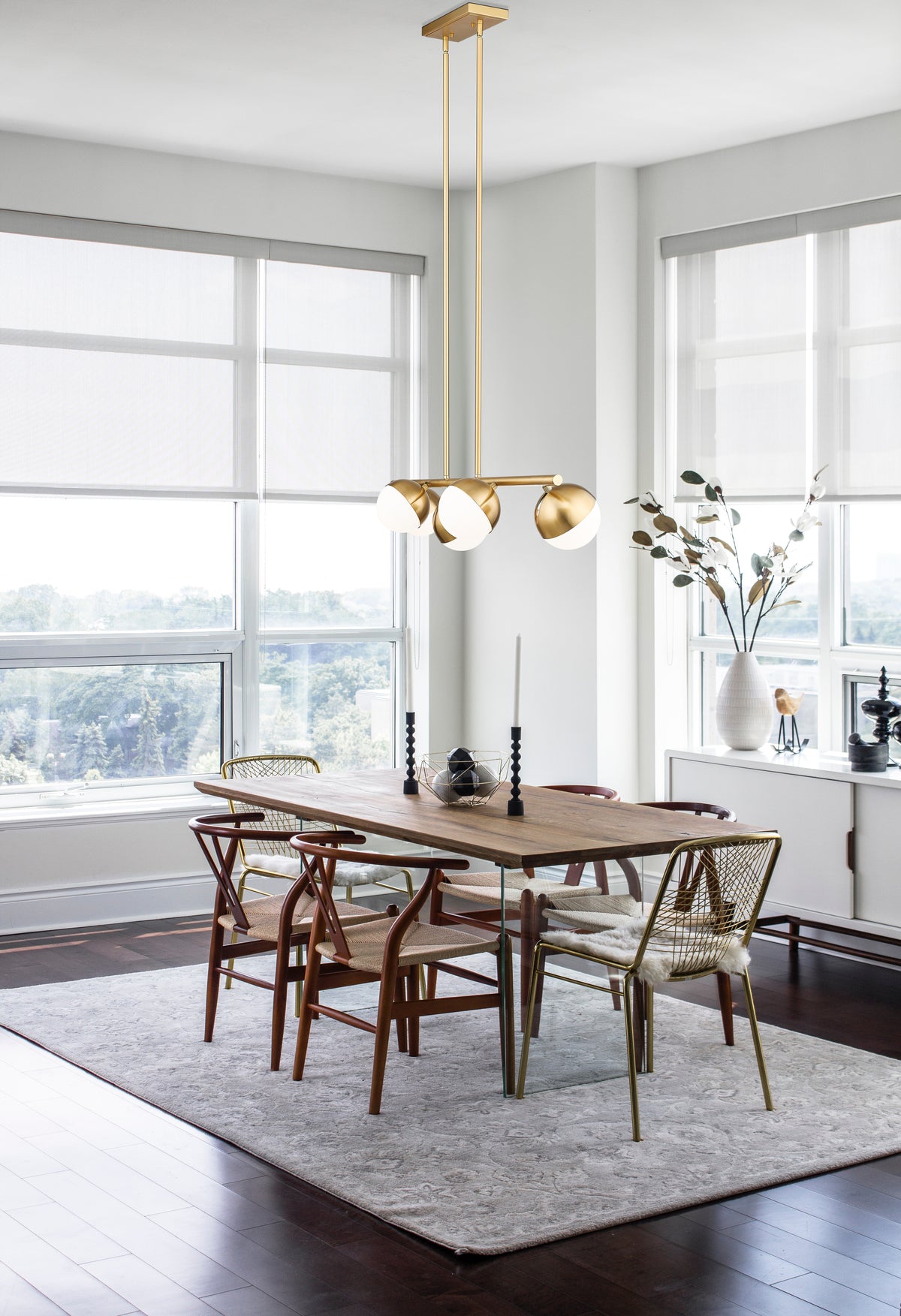 Realm Sphere 5 Light Linear Chandelier