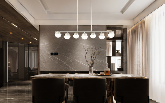 Realm Sphere 7 Light Linear Chandelier