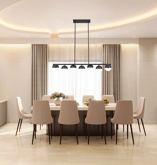Realm Sphere 7 Light Linear Chandelier
