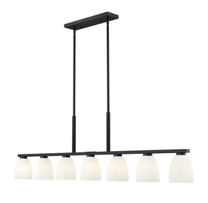 Naya 7 Light Linear Chandelier 7 x 100W - Medium