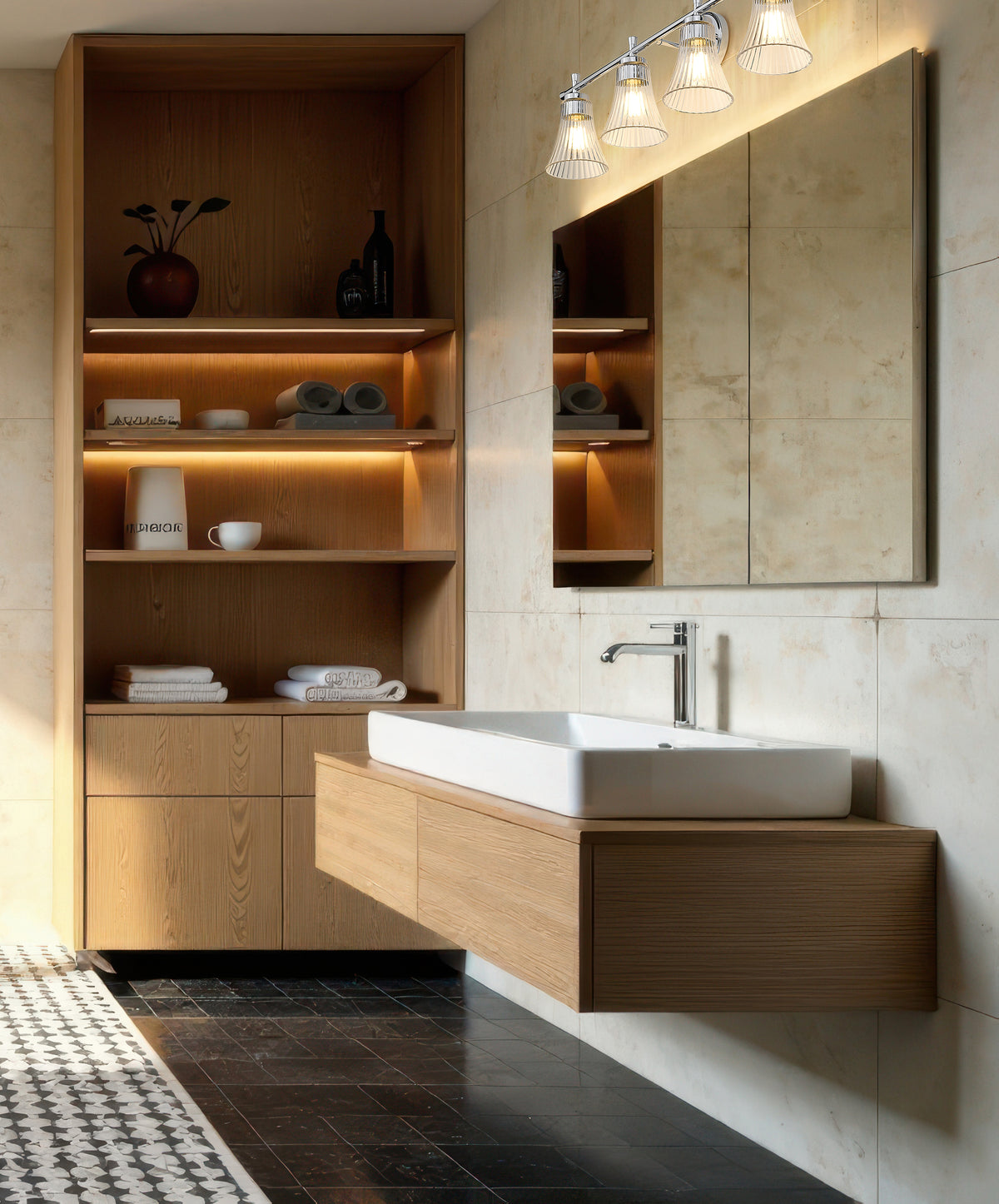 Belle 4 Light Vanity