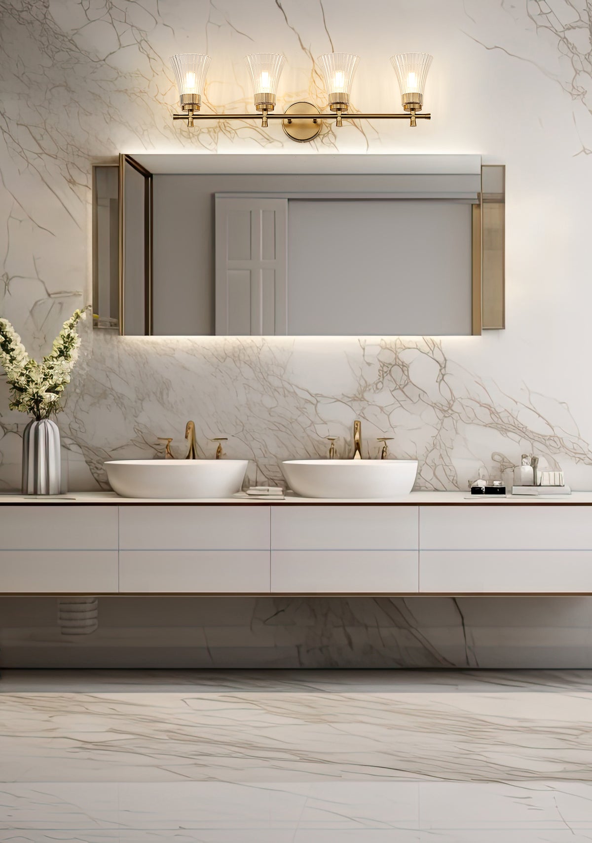 Belle 4 Light Vanity