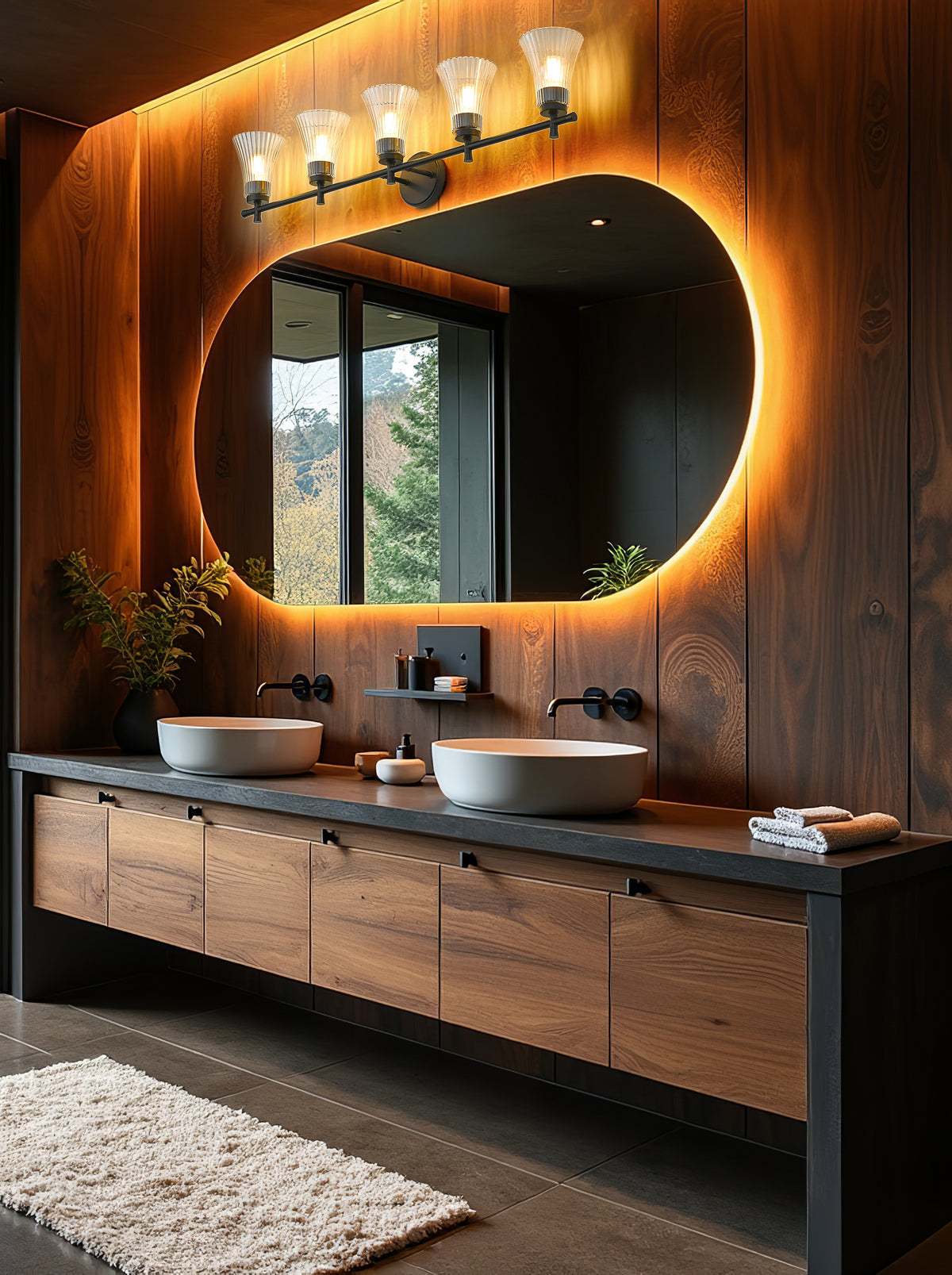 Belle 5 Light Vanity