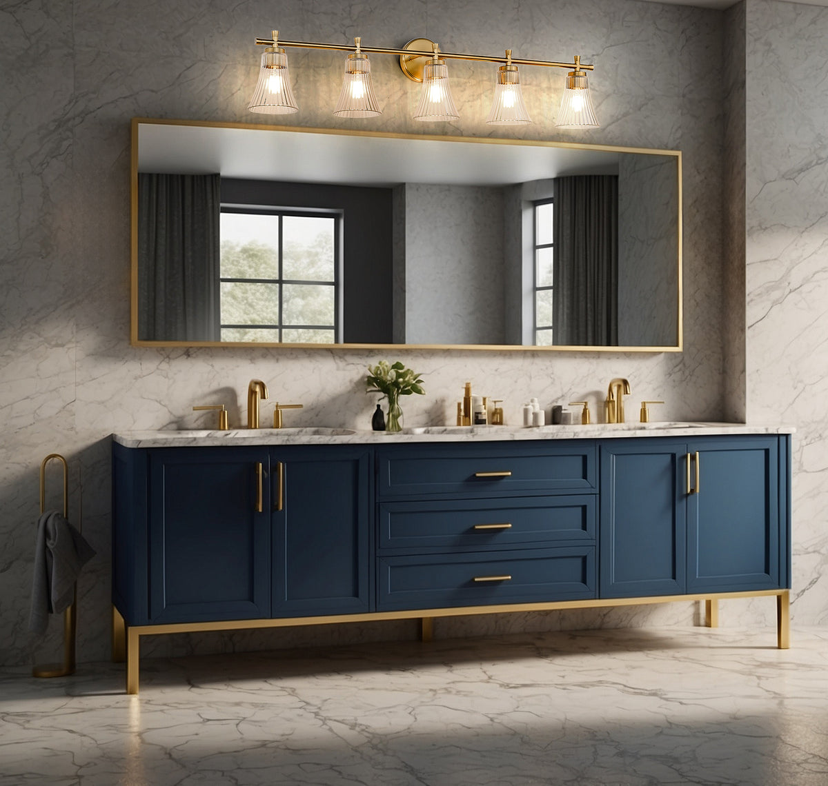 Belle 5 Light Vanity