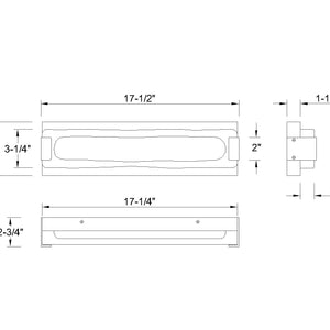 Hiltic 18" Integrated LED Outdoor Wall Sconce