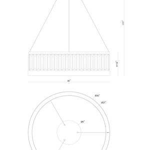 Empra 30" Integrated LED Chandelier