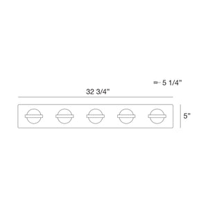 Ryder 5-Light 33" Integrated LED Vanity