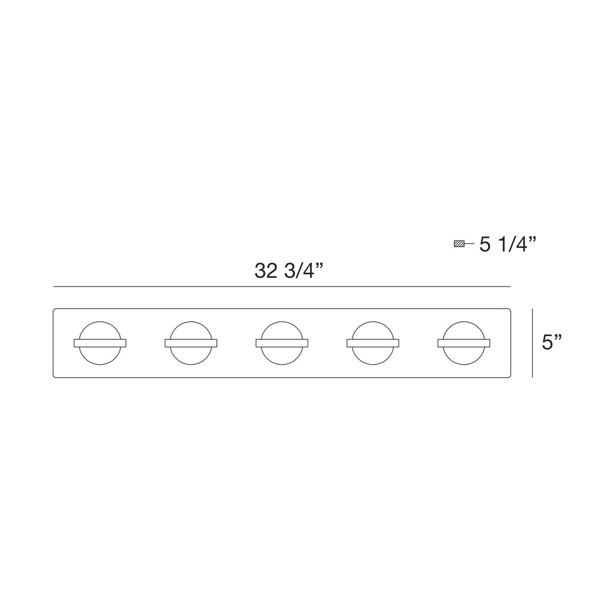 Ryder 5-Light 33" Integrated LED Vanity