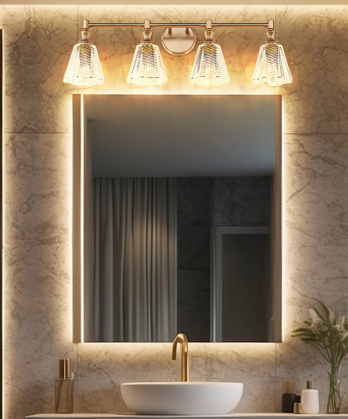Auden 4 Light Vanity 4 x 100W - Medium
