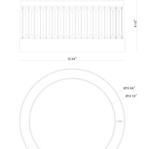 Empra 16" Integrated LED Flush Mount