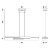 Bayswater 46" Integrated LED Linear Chandelier