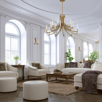 Olette 2-Tiers 20-Light 42" Integrated LED Grand Chandelier