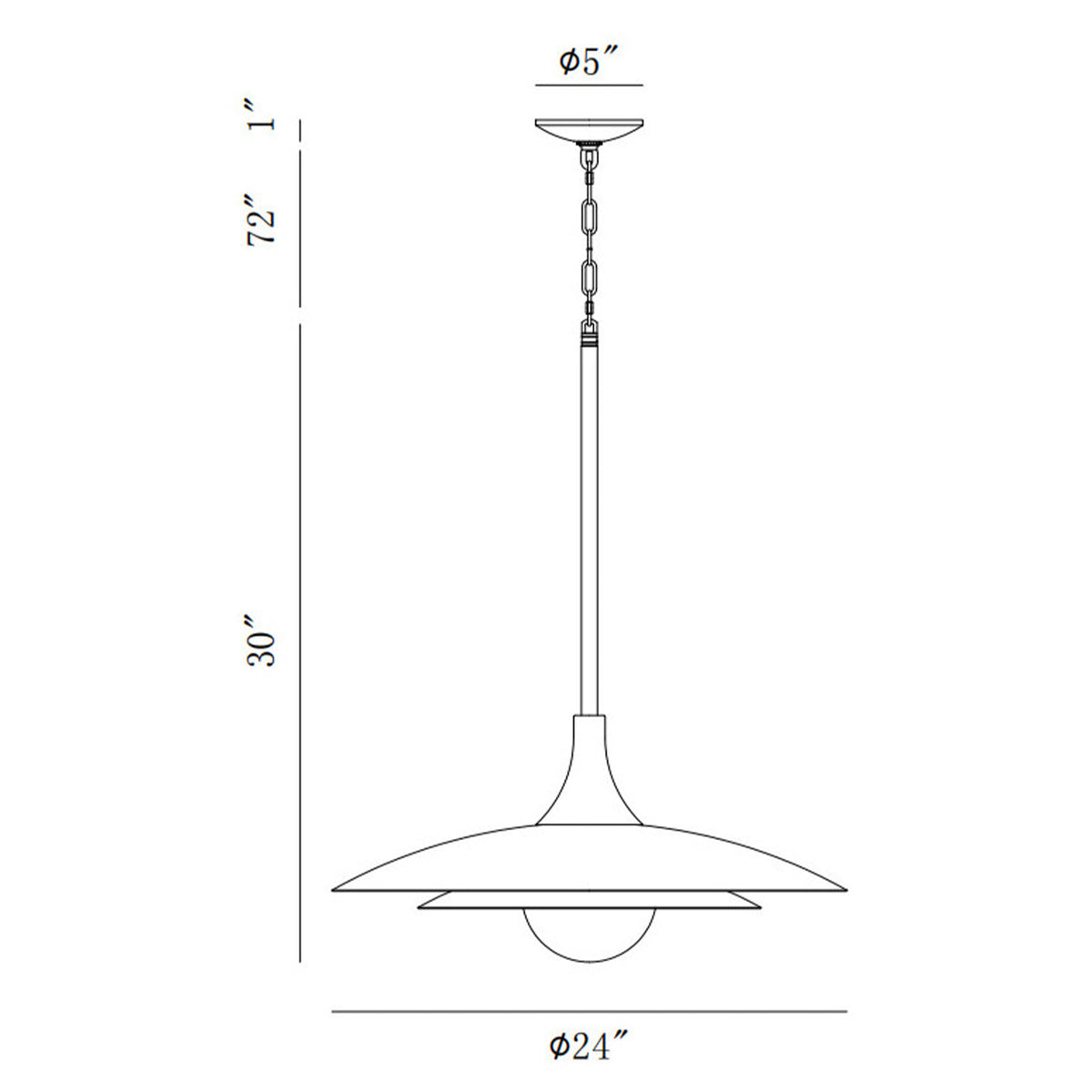 Welsh 30" Integrated LED Pendant