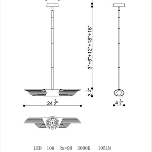 Umura 2-Light 25" Integrated LED Wall Sconce