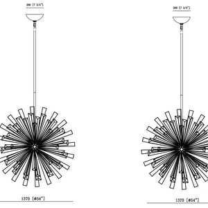 Dendelio 35-Light 54" Grand Chandelier