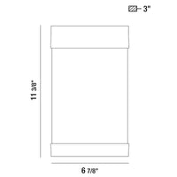 Tiffany 11" Integrated LED Outdoor Wall Sconce