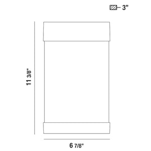 Tiffany 11" Integrated LED Outdoor Wall Sconce