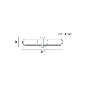 Botton 24" Integrated LED Wall Sconce