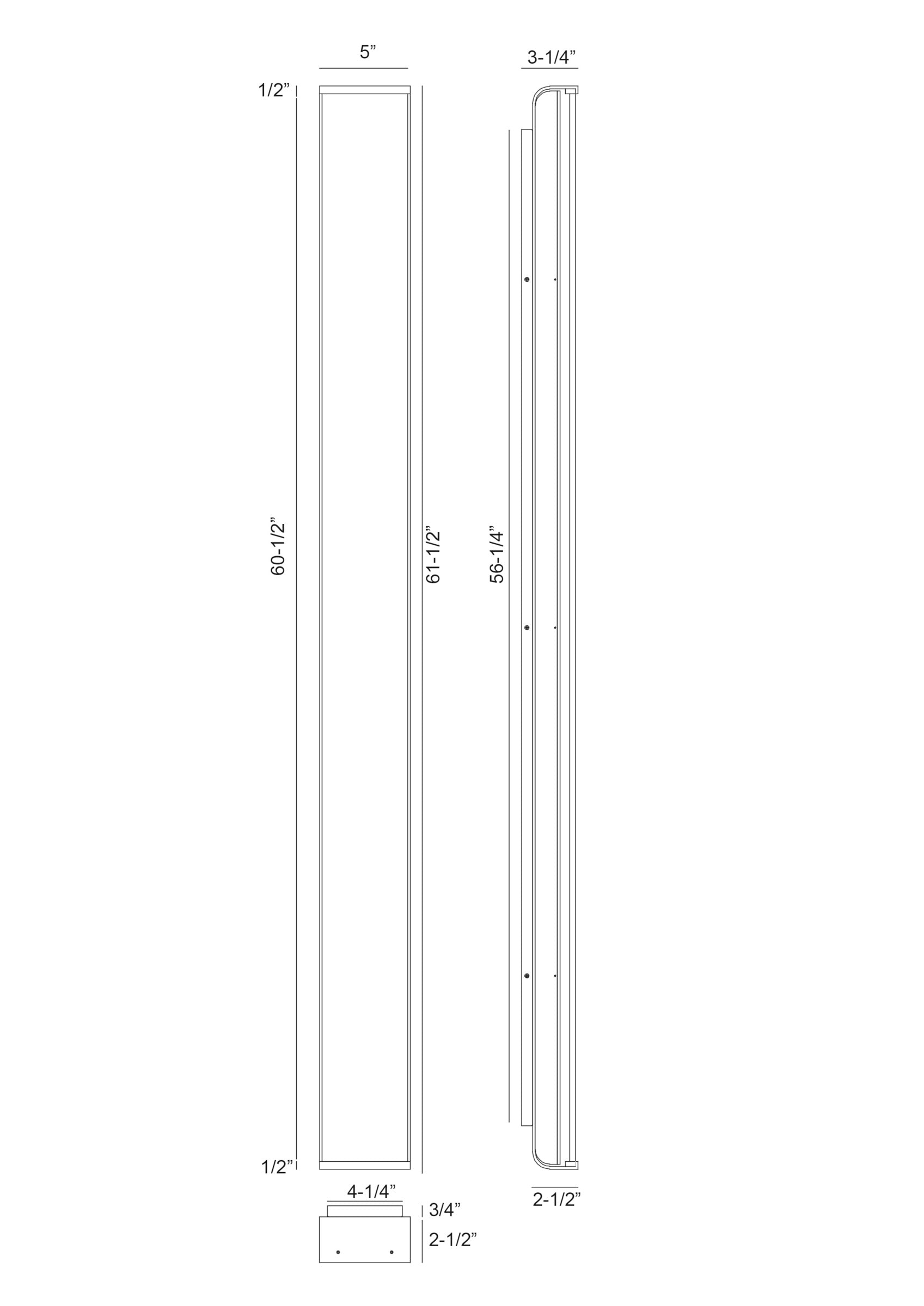 Dulton 62" Integrated LED Outdoor Wall Sconce