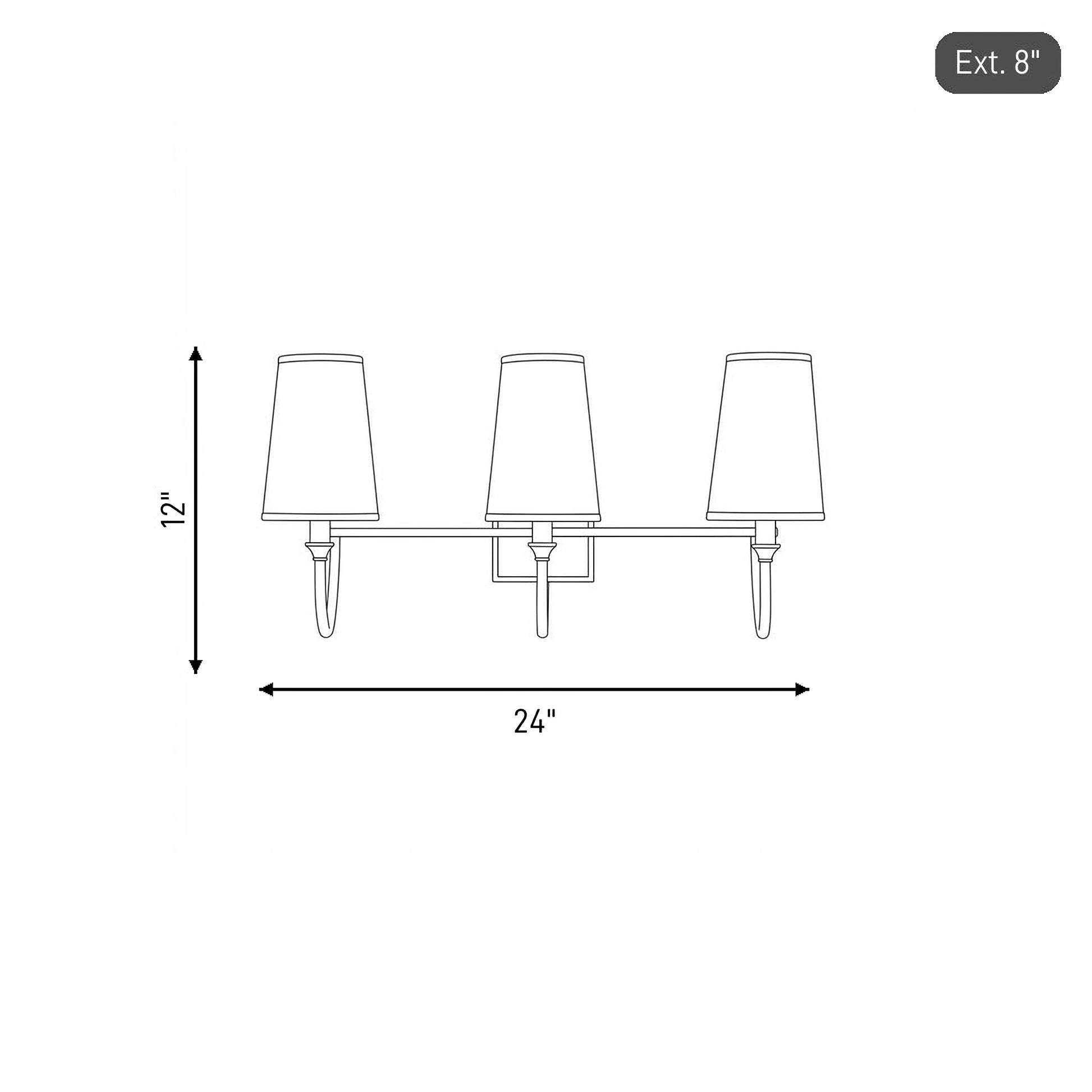Cameron 3-Light Bathroom Vanity Light