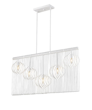Contour 5 Light Linear Chandelier 5 x 60W - Candelabra
