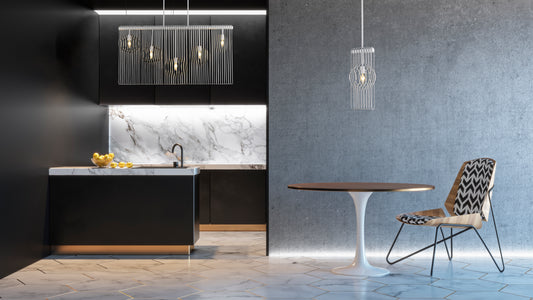 Contour 5 Light Linear Chandelier 5 x 60W - Candelabra