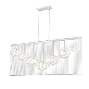 Contour 7 Light Linear Chandelier 7 x 60W - Candelabra