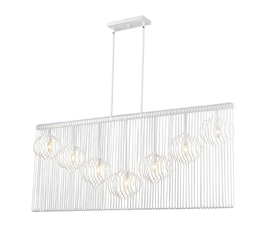 Contour 7 Light Linear Chandelier 7 x 60W - Candelabra