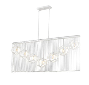 Contour 7 Light Linear Chandelier 7 x 60W - Candelabra