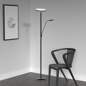Modern 73-in Torchiere w/ reading arm