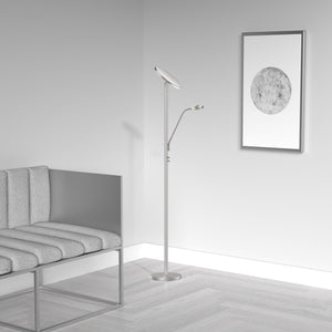 Modern 73-in Torchiere w/ reading arm