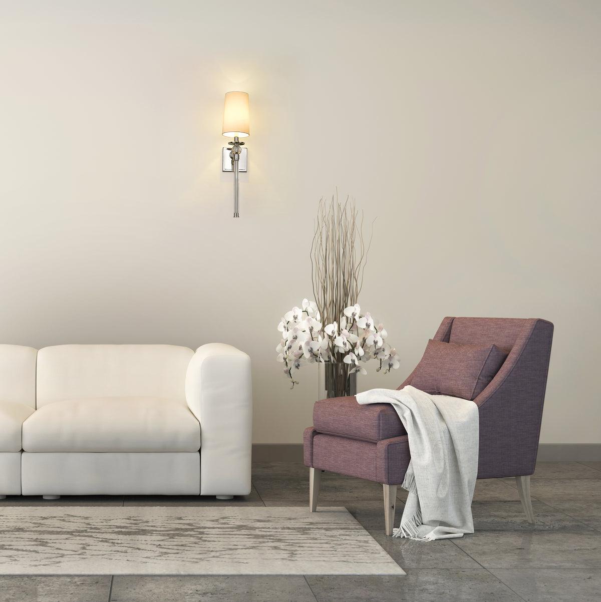Mia 1 Light Wall Sconce 1 x 60W - Candelabra