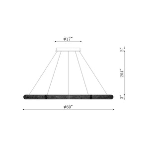 Sassi 60" LED Grand Chandelier