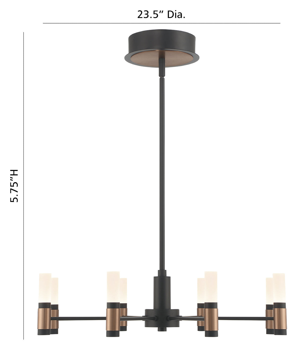 Albany 8-Light 24" Integrated LED Pendant Chandelier