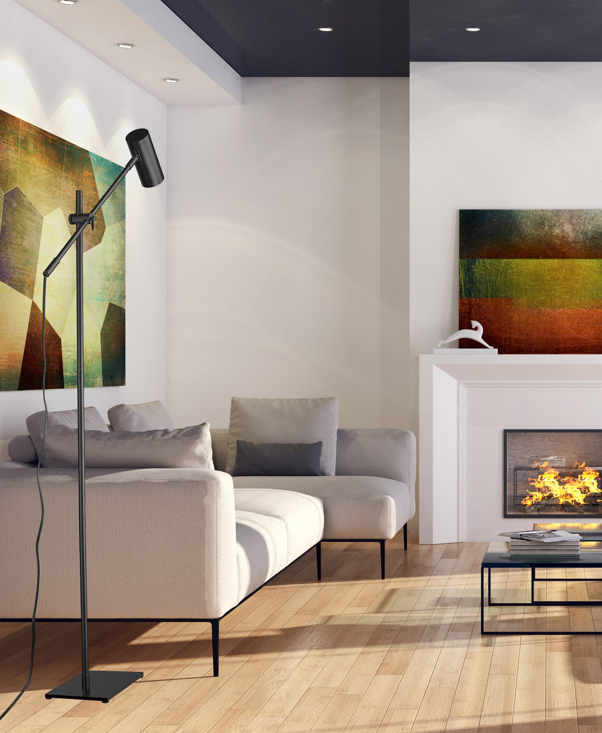 Calumet 1 Light Floor Lamp 1 x 35W - GU10