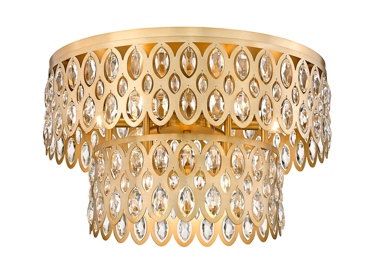 Dealey 9 Light Flush Mount 9 x 60W - Candelabra