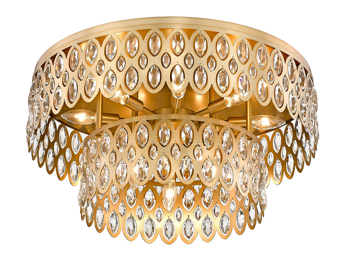 Dealey 12 Light Flush Mount 12 x 60W - Candelabra