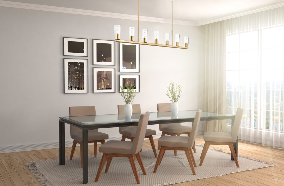 Titus 7 Light Linear Chandelier 7 x 60W - Medium