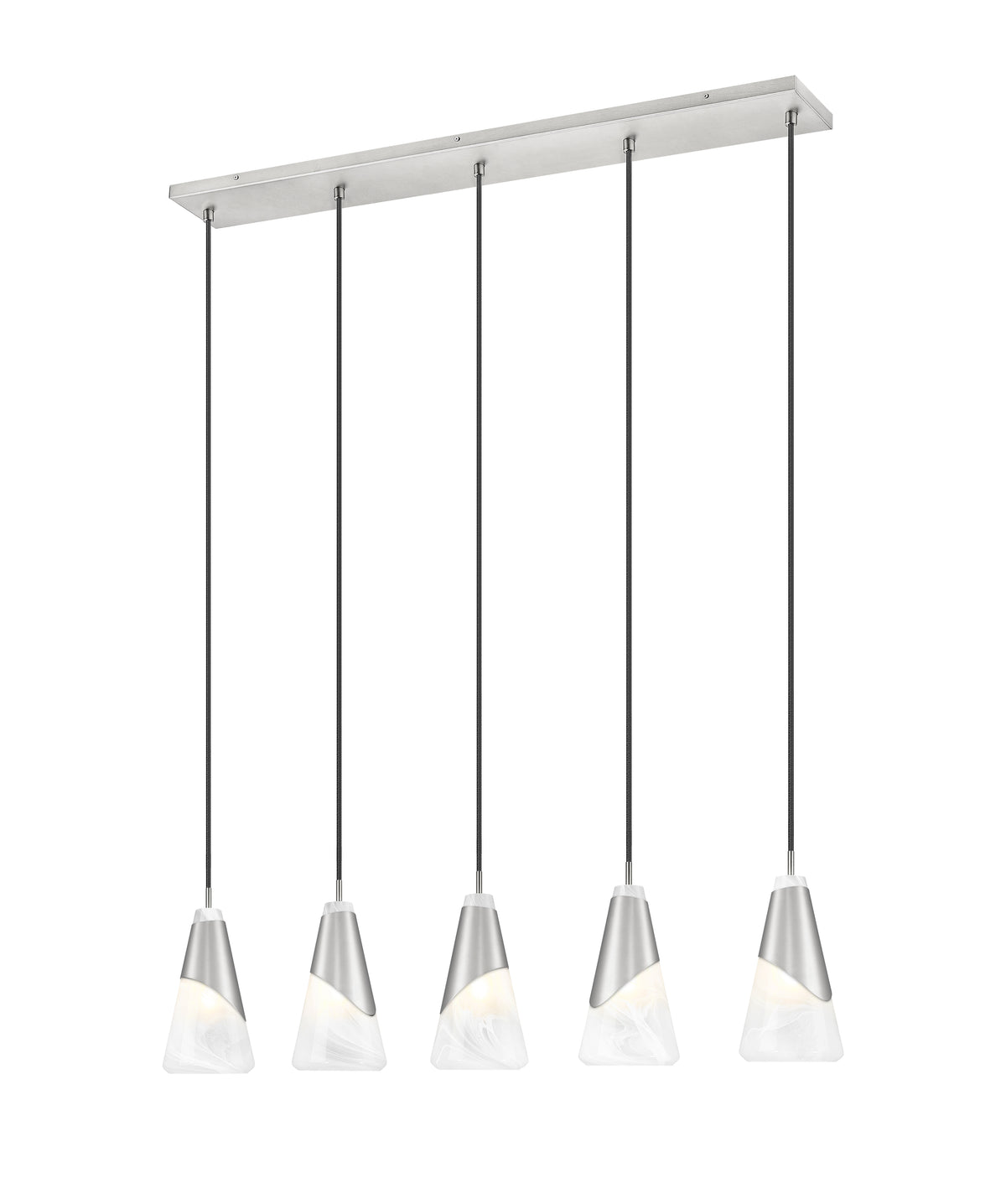 Aimie 5 Light Linear Chandelier 5 x 60W - Candelabra