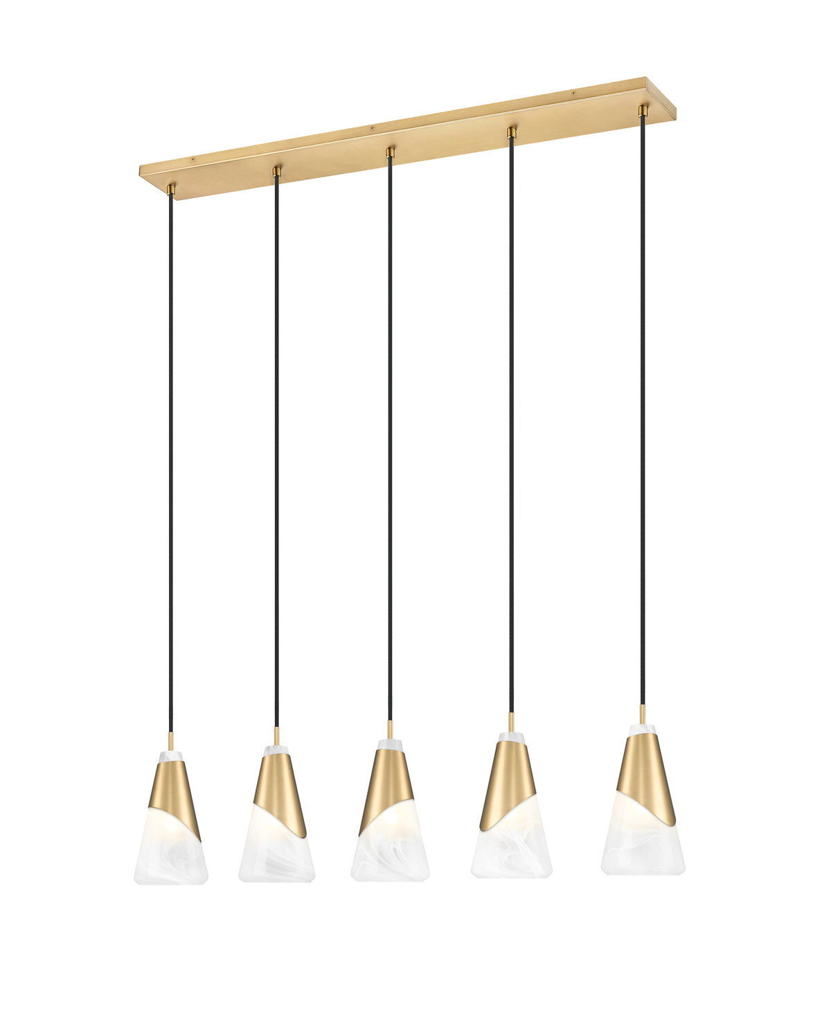 Aimie 5 Light Linear Chandelier 5 x 60W - Candelabra