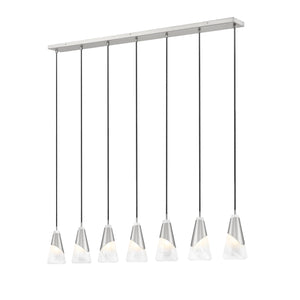Aimie 7 Light Linear Chandelier 7 x 60W - Candelabra